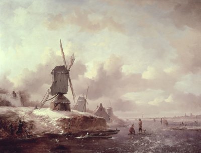 Winter Landscape by Frederick Marianus Kruseman